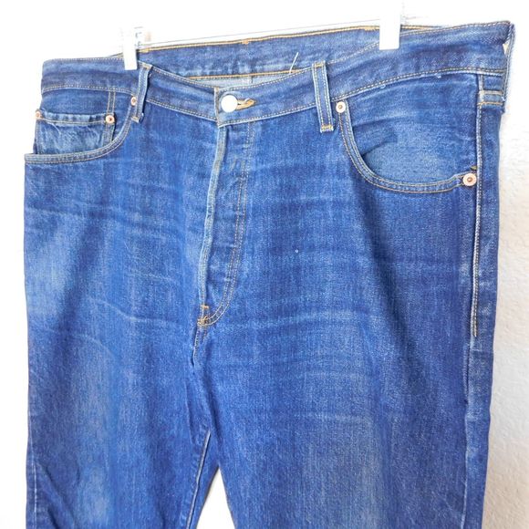 Levis 501 XX Jeans Size 40 x 30 Denim 5 Pocket Indigo Blue Casual Button Fly - Picture 2 of 10